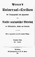 Pierer's Universal-Lexikon, Band 13. Altenburg 1861