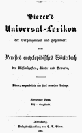 Pierer's Universal-Lexikon, Band 14. Altenburg 1862