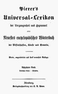 Pierer's Universal-Lexikon, Band 18. Altenburg 1864