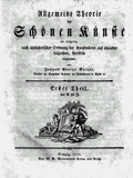 Sulzer: Allgemeine Theorie der Schnen Knste, Band 1. Leipzig 1771